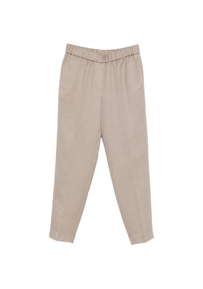 Peserico elasticated-waistband trousers - Brown