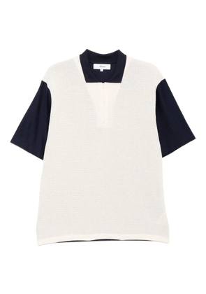 Palmes zip-up polo shirt - Blue