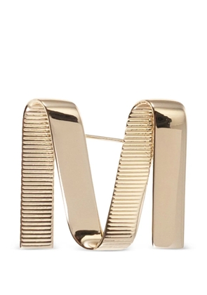 Max Mara m shaped metal pin - Gold