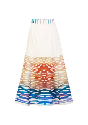 Silvia Tcherassi Erin printed midi skirt - White