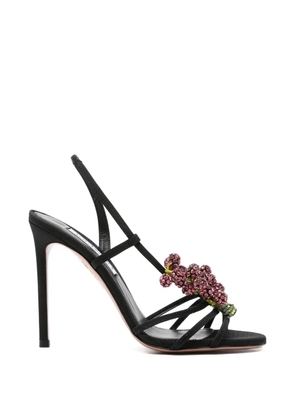 Aquazzura beaded strap heeled sandals - Black