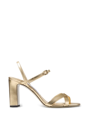 Jimmy Choo Elsy crossover-strap heeled sandals - Gold