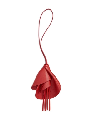 Ralph Lauren Collection floral tassel lambskin bag charm - Red