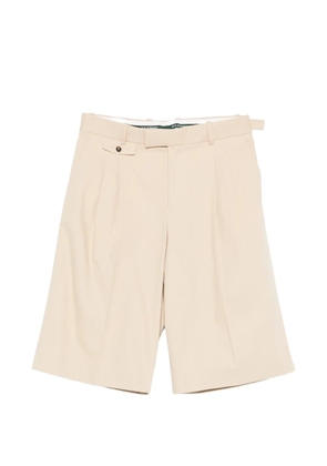 Drôle De Monsieur belt-loops pleated shorts - Neutrals
