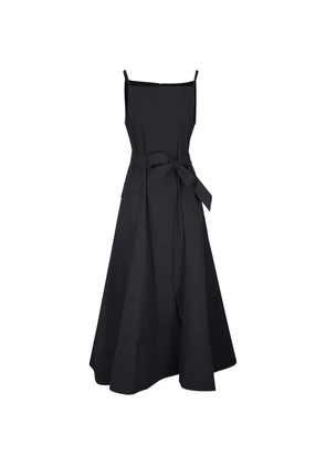 Lela Rose bow-belt midi dress - Black