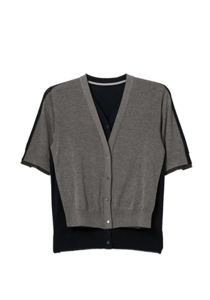 JNBY V-neck layered cardigan - Grey