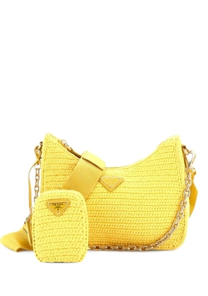Prada Pre-Owned Re-Edition 2005 Shoulder Bag Raffia Small crossbody bag - Yellow