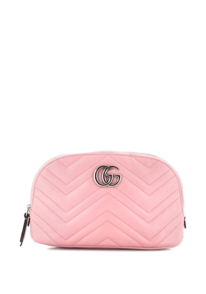 Gucci Pre-Owned GG Marmont Cosmetic Case Matelasse Leather Large pouch - Pink