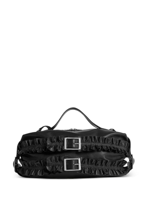 Simone Rocha biker leather tote bag - Black