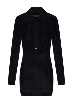 AMIRI velvet long-sleeve mini dress - Black
