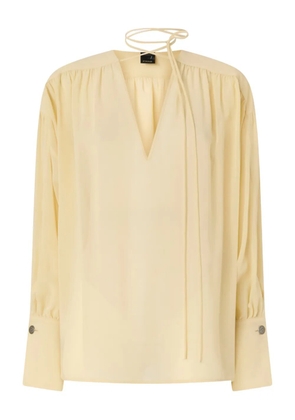 PINKO V-neck cuffed blouse - Yellow