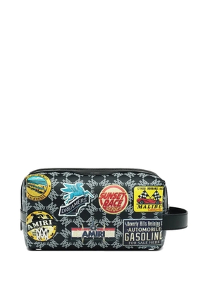 AMIRI station patch wash bag - Black