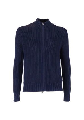 Ballantyne zip-up cotton cardigan - Blue
