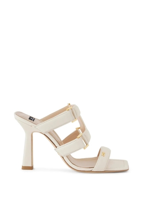 Elisabetta Franchi logo-detail strap sandals - Neutrals