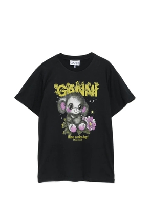 GANNI graphic T-shirt - Black