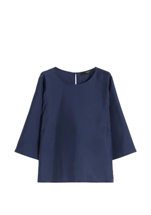 Weekend Max Mara boat-neck silk top - Blue