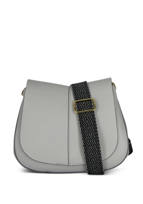 GIANNI CHIARINI Helena Round textured-leather shoulder bag - Grey