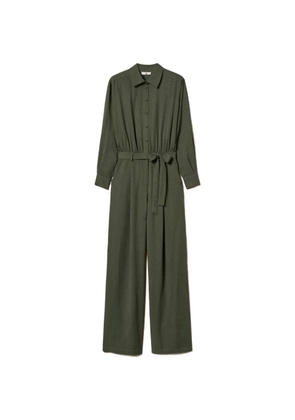 TWINSET stud-embellished twill jumpsuit - Green