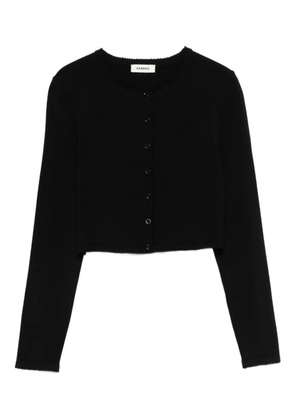 SANDRO button-fastening cropped cardigan - Black