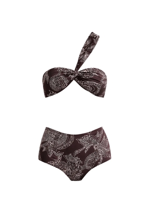 Sessùn one-shoulder knotted bikini - Brown