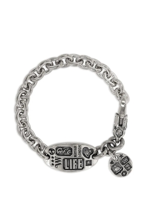 Vivienne Westwood Lancelot engraved-charm bracelet - Silver