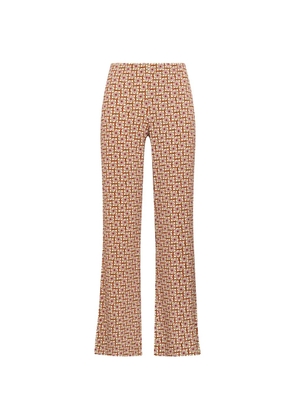MALIPARMI flared print trousers - Brown