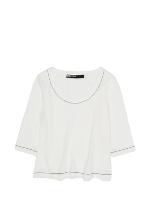 Bimba y Lola three-quarter-sleeve round-neck top - Neutrals