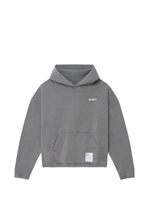 Satisfy logo-print hoodie - Grey