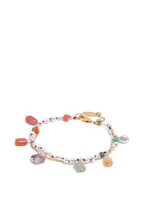 Bimba y Lola faux-pearl multi-stone bracelet - Gold