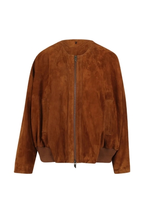 Salvatore Santoro zip bomber jacket - Brown