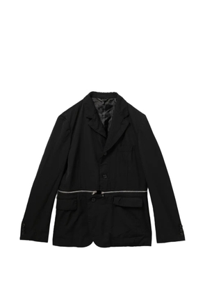 Black Comme Des Garçons zip-detail blazer