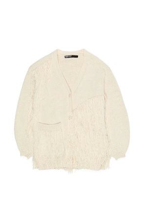 Bimba y Lola fringed V-neck cardigan - Neutrals