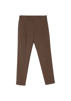Berwich Xretrolong pleated trousers - Brown