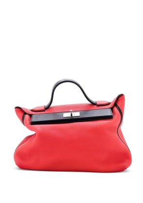 Hermès Pre-Owned 24/24 Bag Bicolor Togo with Swift 35 satchel - Black