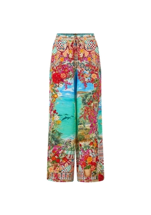Camilla Meet me in Mallorca straight-leg printed trousers - Red