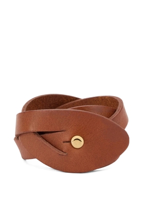 Fabiana Filippi braided leather bracelet - Brown