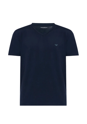 Emporio Armani V-neck logo-embroidered T-shirt - Blue