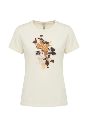 LIU JO floral print T-shirt - Neutrals