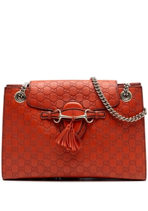 Gucci Pre-Owned 2016-2026 Large Guccissima Emily shoulder bag - Orange