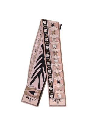 PUCCI Angoli Soleil-print silk twill scarf - Pink