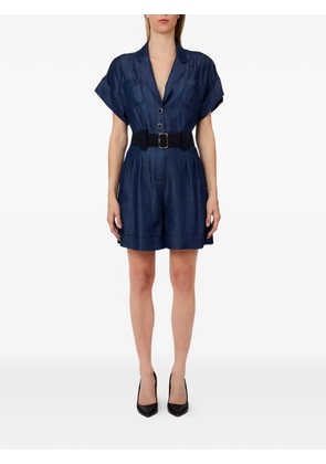 LIU JO button belted jumpsuit - Blue