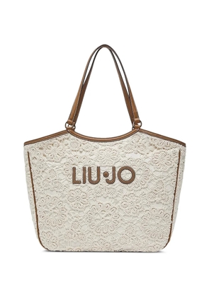 LIU JO lace detail tote bag - Neutrals