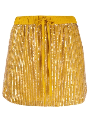 TWINSET all-over sequin mini skirt - Yellow