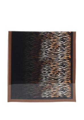 PINKO tiger-print bordered scarf - Black