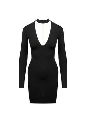 Maison Close open back jewellery dress - Black