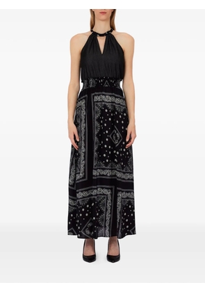 LIU JO paisley V-neck dress - Black