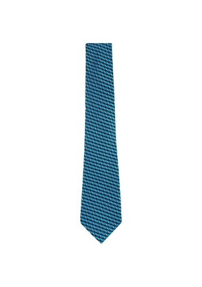 Zegna geometric patterned tie - Blue