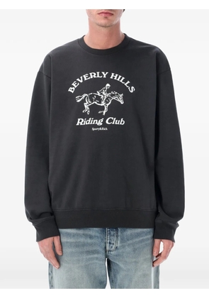 Sporty & Rich riding club crew-neck sweatshirt - Grey