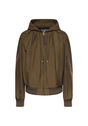 LOEWE hooded zipped jacket - Green