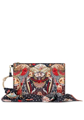 Camilla ring scarf clutch bag - Black